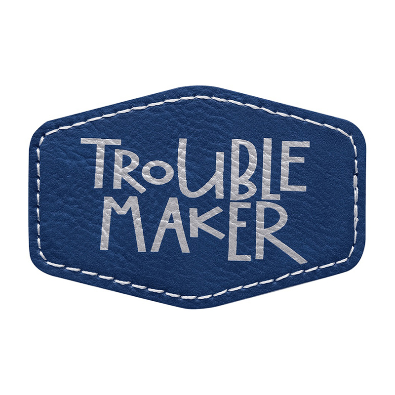 3 1/2' X 2 1/2' Hex-Kunstleder-Patches 3 1/2' X 2 1/2' Hex-Kunstleder-Patches