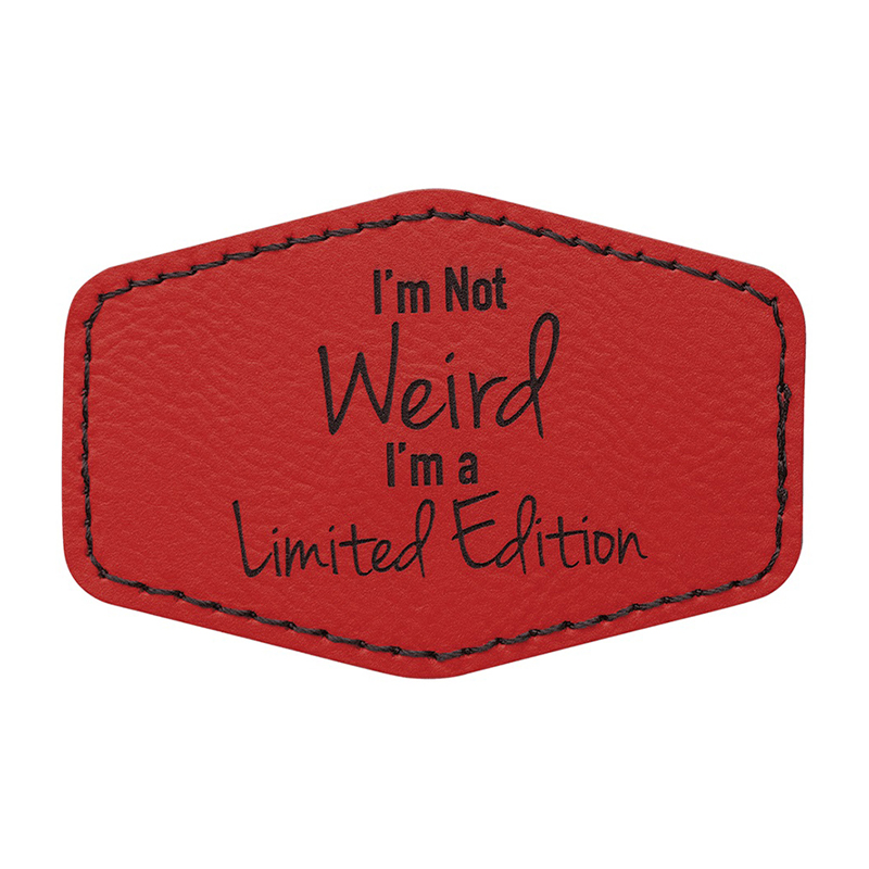 3 x 2 Zoll große sechseckige Kunstlederaufnäher 3 x 2 Zoll große sechseckige Kunstlederaufnäher