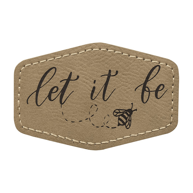 3 1/2' X 2 1/2' Hex-Kunstleder-Patches 3 1/2' X 2 1/2' Hex-Kunstleder-Patches