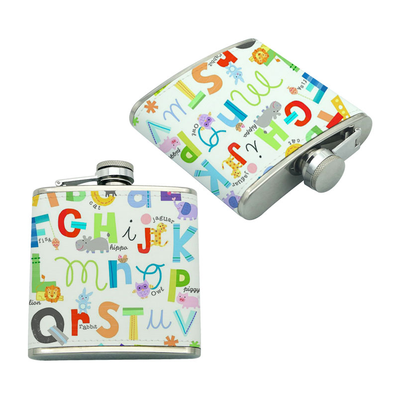 7 oz. Sublimations-Leatherette-Edelstahlflasche 7 oz. Sublimations-Leatherette-Edelstahlflasche