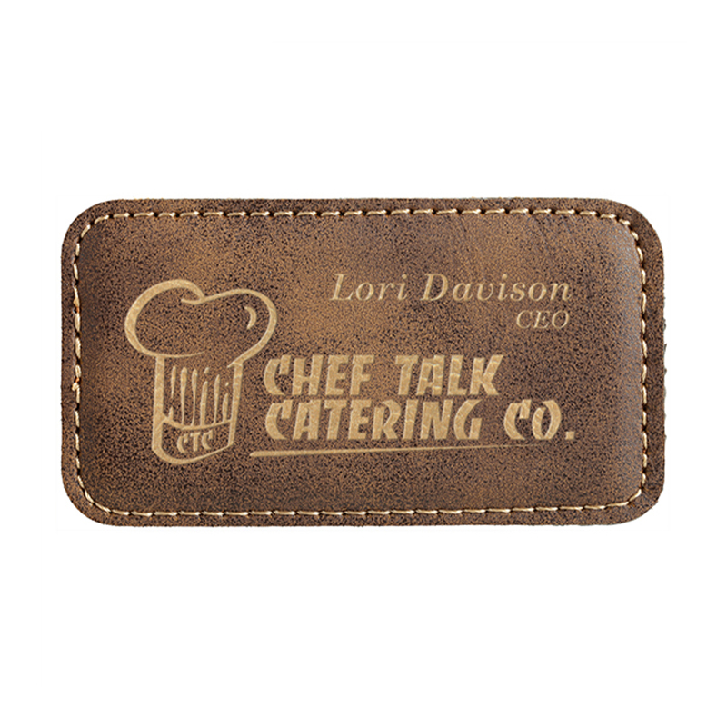 Große rechteckige Namensschilder aus Kunstleder Große rechteckige Namensschilder aus Kunstleder