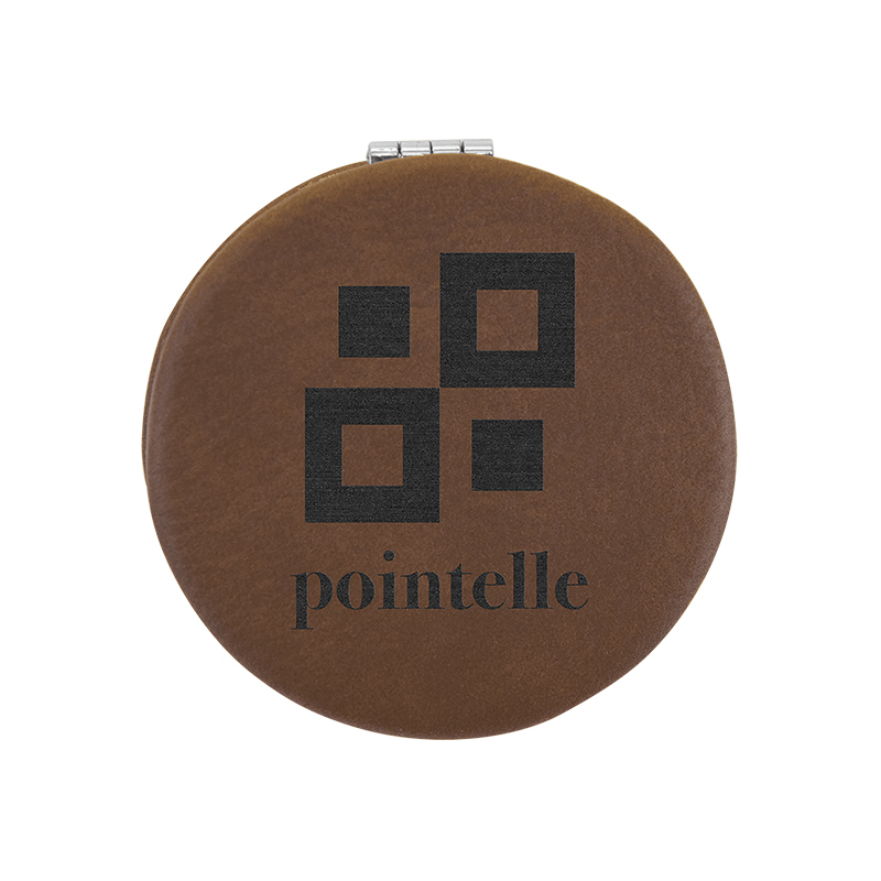 laserbarer Lederetten-Kompaktspiegel laserbarer Lederetten-Kompaktspiegel