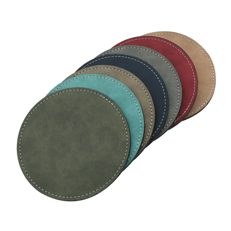 Sublimations-Tassenuntersetzer aus PU-Leder – rund Sublimations-Tassenuntersetzer aus PU-Leder – rund