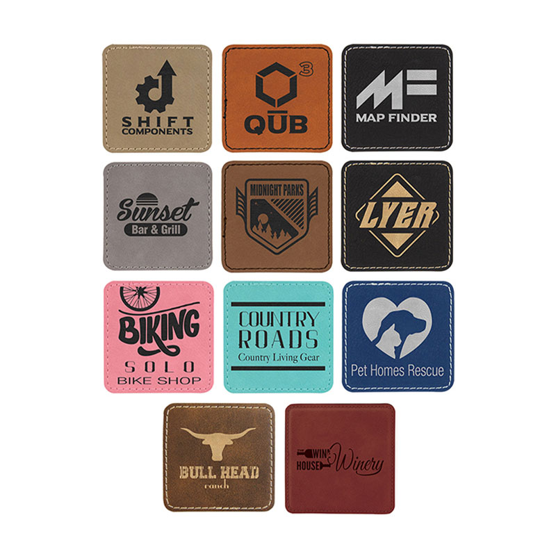 4' x 4' quadratische Kunstlederuntersetzer 6-Untersetzer-Set mit Halter 4' x 4' quadratische Kunstlederuntersetzer 6-Untersetzer-Set mit Halter