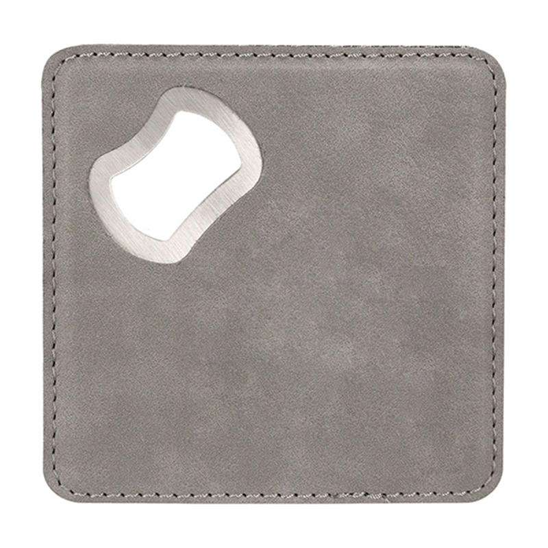 Quadratische, laserbare Untersetzer zum Öffnen von Kunstlederflaschen Quadratische, laserbare Untersetzer zum Öffnen von Kunstlederflaschen