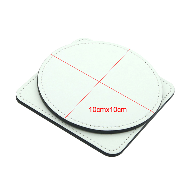 Sublimations-Tassenuntersetzer aus PU-Leder – rund Sublimations-Tassenuntersetzer aus PU-Leder – rund