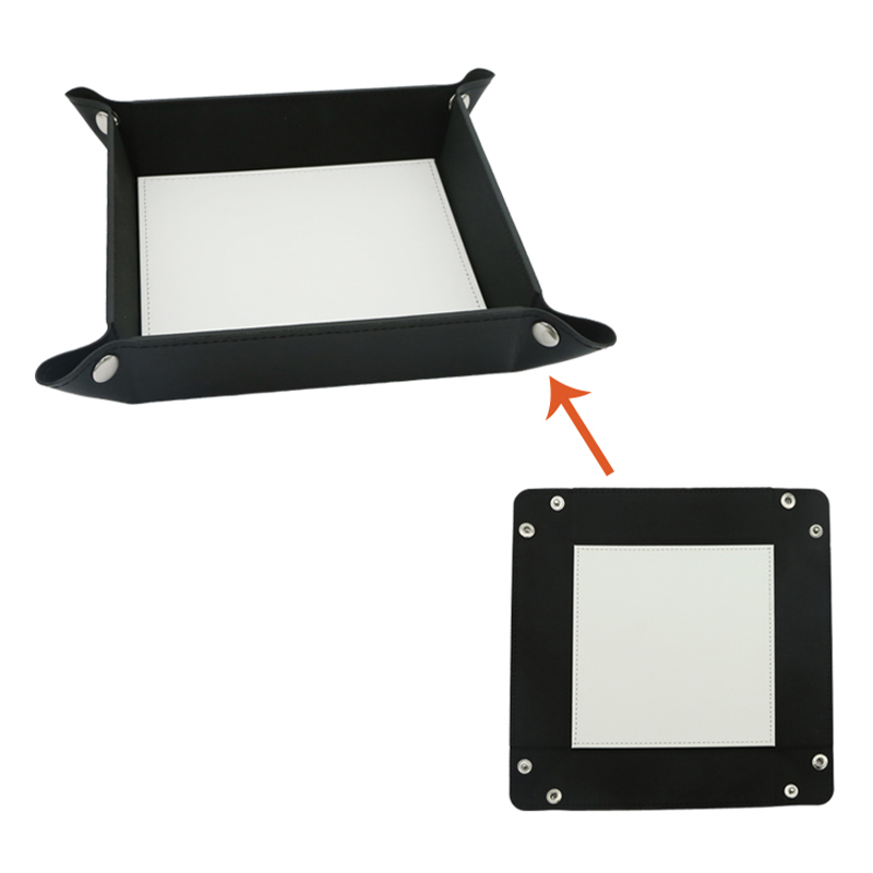 6' x 6' Sublimations-Leatherette-Falttablett mit Druckknopf 6' x 6' Sublimations-Leatherette-Falttablett mit Druckknopf