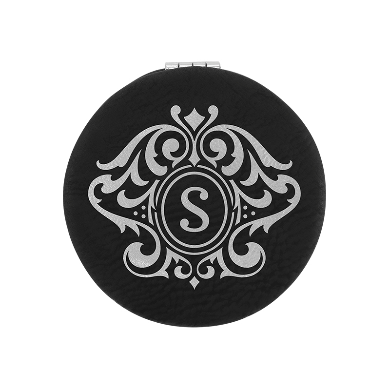 laserbarer Lederetten-Kompaktspiegel laserbarer Lederetten-Kompaktspiegel