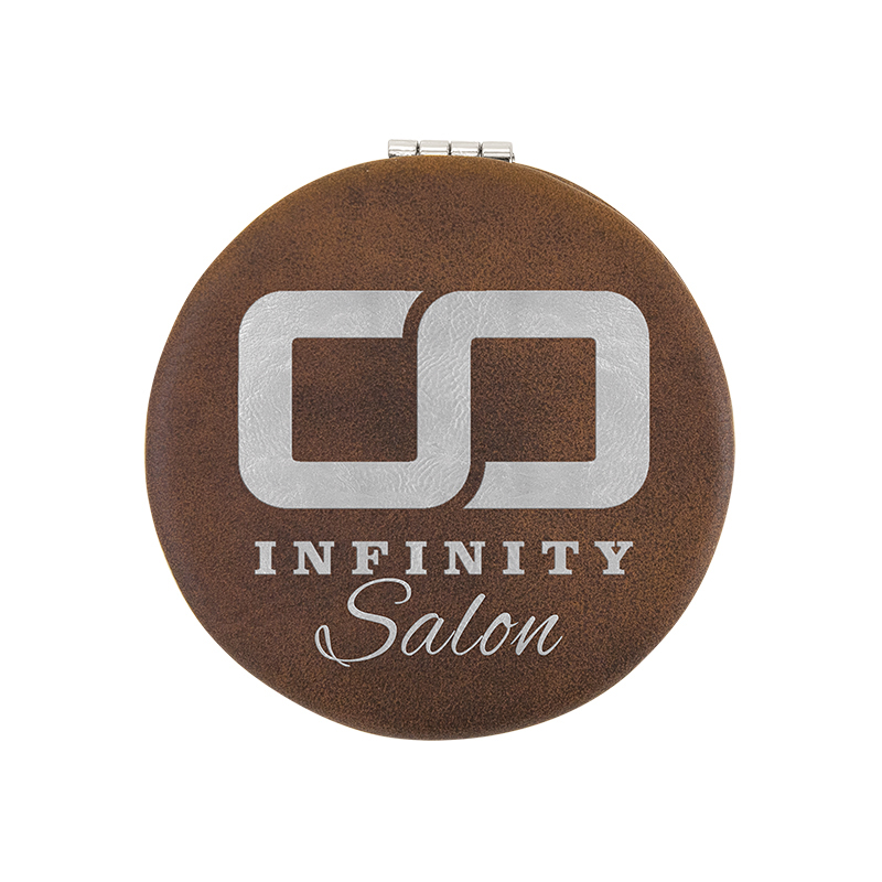 laserbarer Lederetten-Kompaktspiegel laserbarer Lederetten-Kompaktspiegel