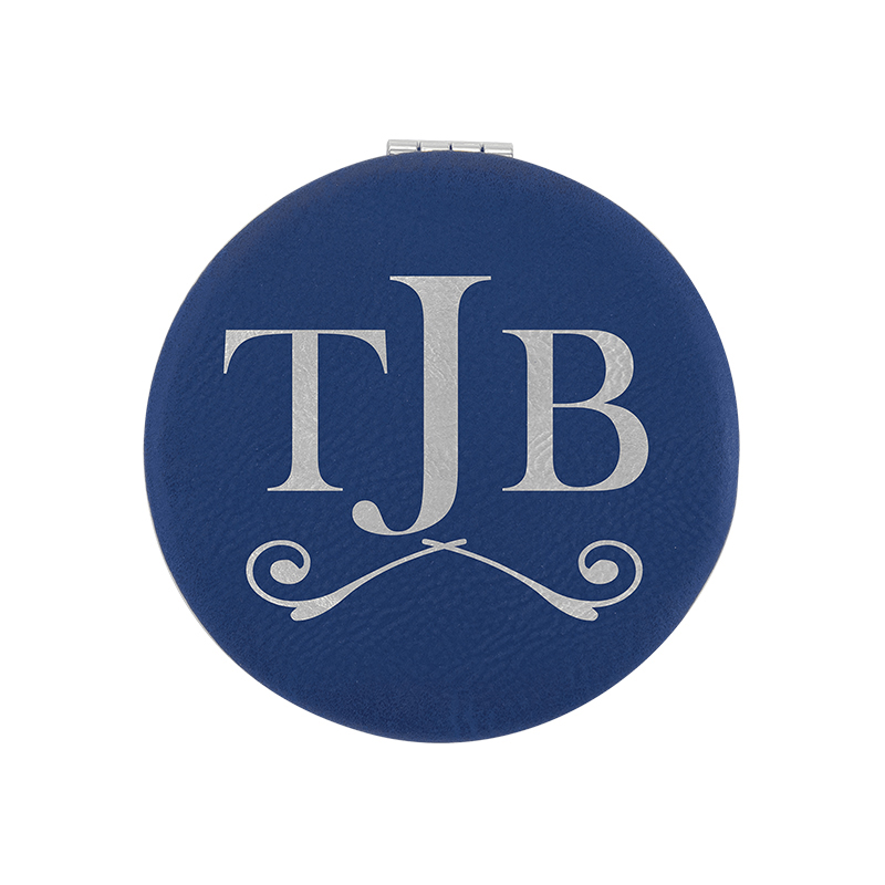 laserbarer Lederetten-Kompaktspiegel laserbarer Lederetten-Kompaktspiegel