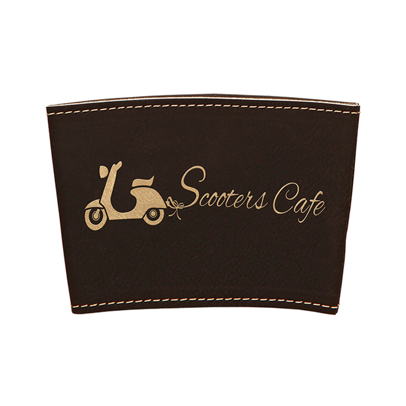 Lasierbare Kunstleder-Tassenhülle Lasierbare Kunstleder-Tassenhülle