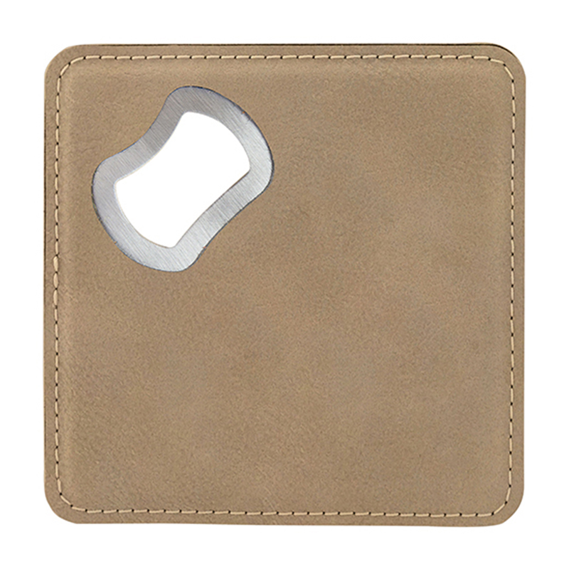 Quadratische, laserbare Untersetzer zum Öffnen von Kunstlederflaschen Quadratische, laserbare Untersetzer zum Öffnen von Kunstlederflaschen