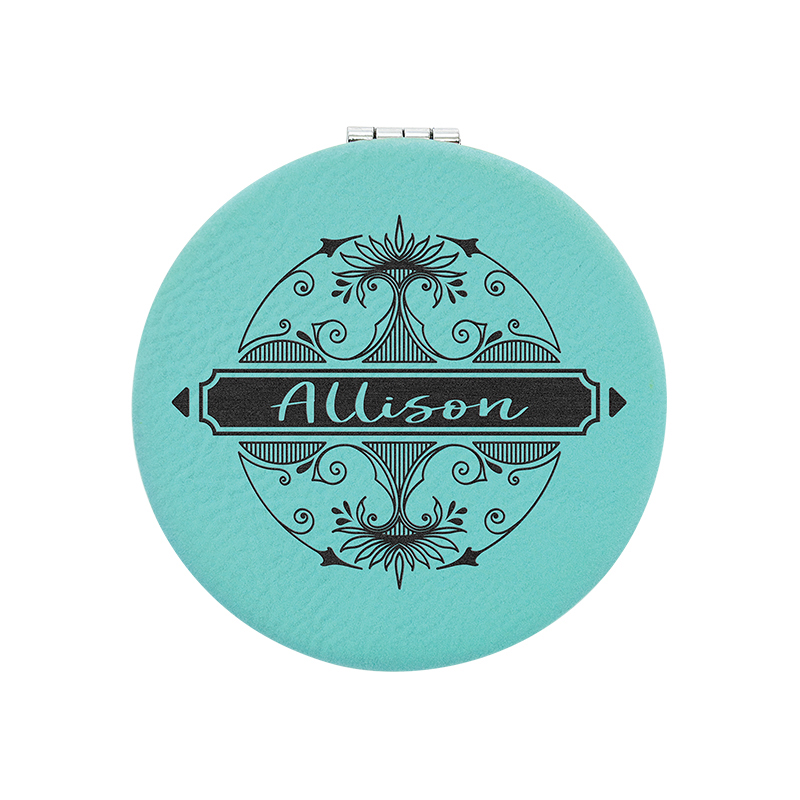 laserbarer Lederetten-Kompaktspiegel laserbarer Lederetten-Kompaktspiegel