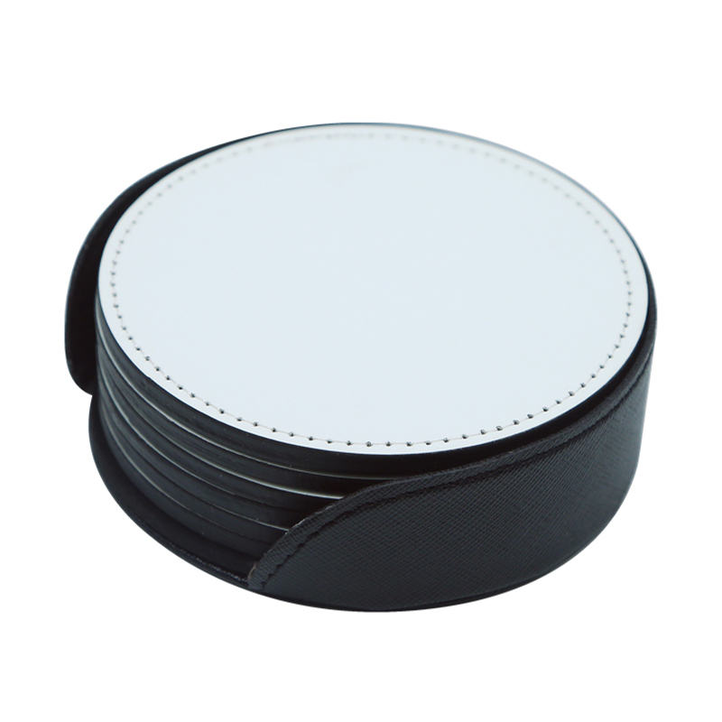 Sublimations-Tassenuntersetzer aus PU-Leder – rund Sublimations-Tassenuntersetzer aus PU-Leder – rund