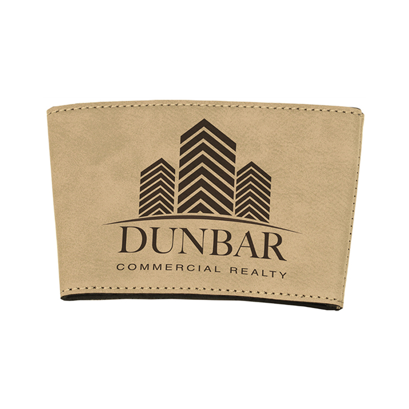 Lasierbare Kunstleder-Tassenhülle Lasierbare Kunstleder-Tassenhülle