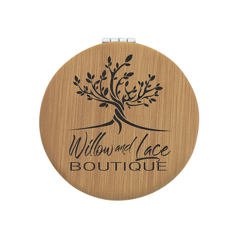 laserbarer Lederetten-Kompaktspiegel laserbarer Lederetten-Kompaktspiegel