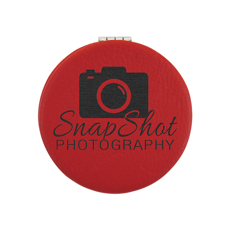 laserbarer Lederetten-Kompaktspiegel laserbarer Lederetten-Kompaktspiegel