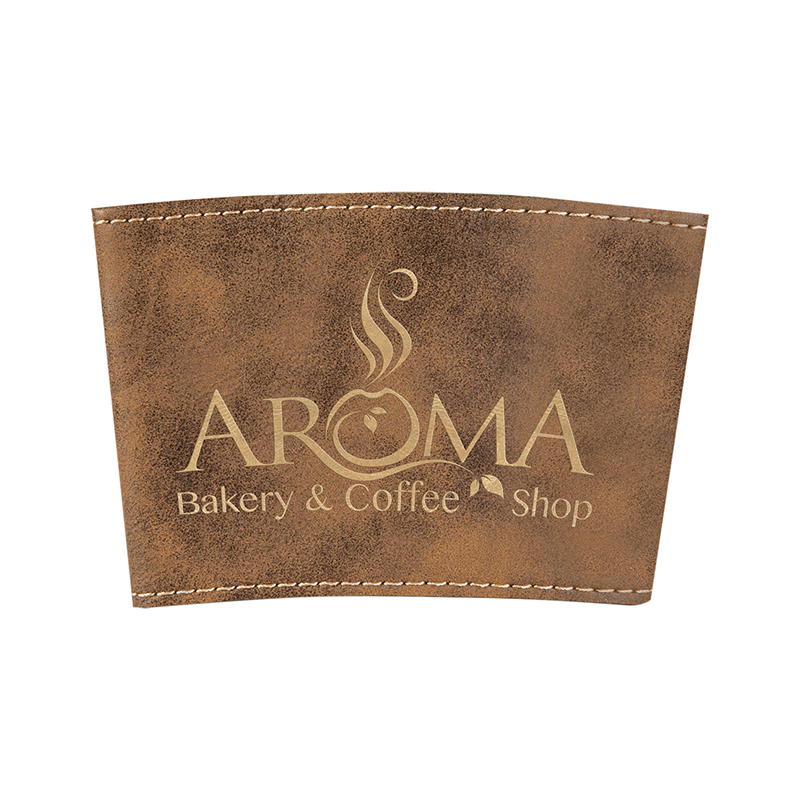 Lasierbare Kunstleder-Tassenhülle Lasierbare Kunstleder-Tassenhülle