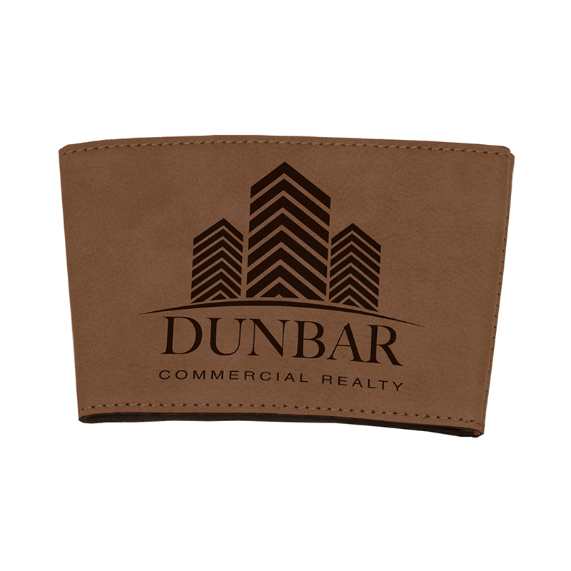 Lasierbare Kunstleder-Tassenhülle Lasierbare Kunstleder-Tassenhülle