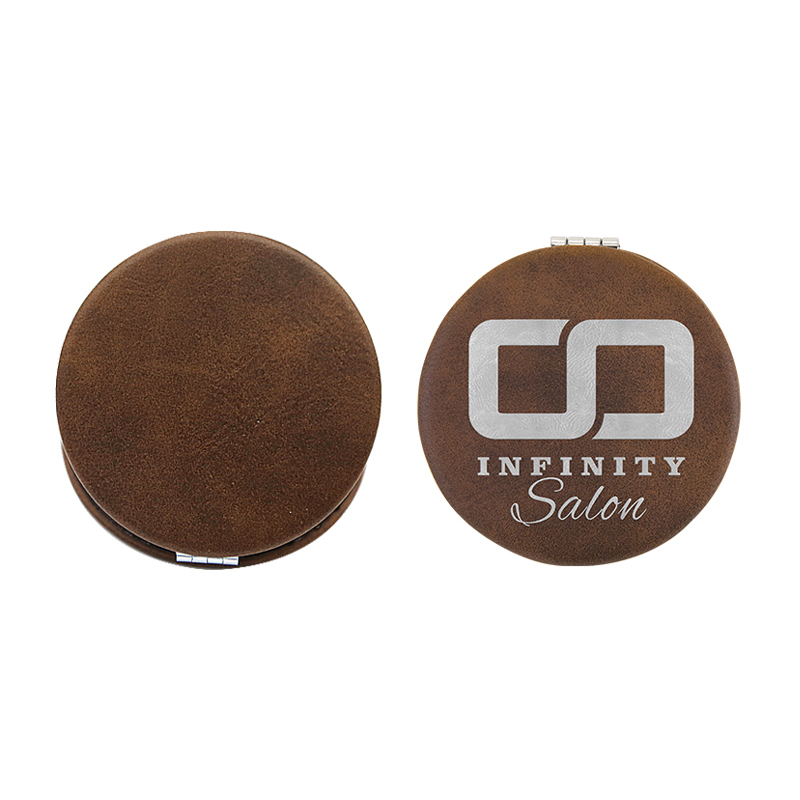 laserbarer Lederetten-Kompaktspiegel laserbarer Lederetten-Kompaktspiegel