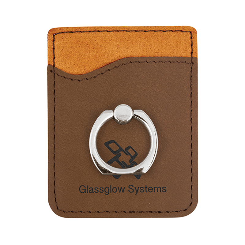 Laserbare Handy-Geldbörse aus Kunstleder mit Ring Laserbare Handy-Geldbörse aus Kunstleder mit Ring