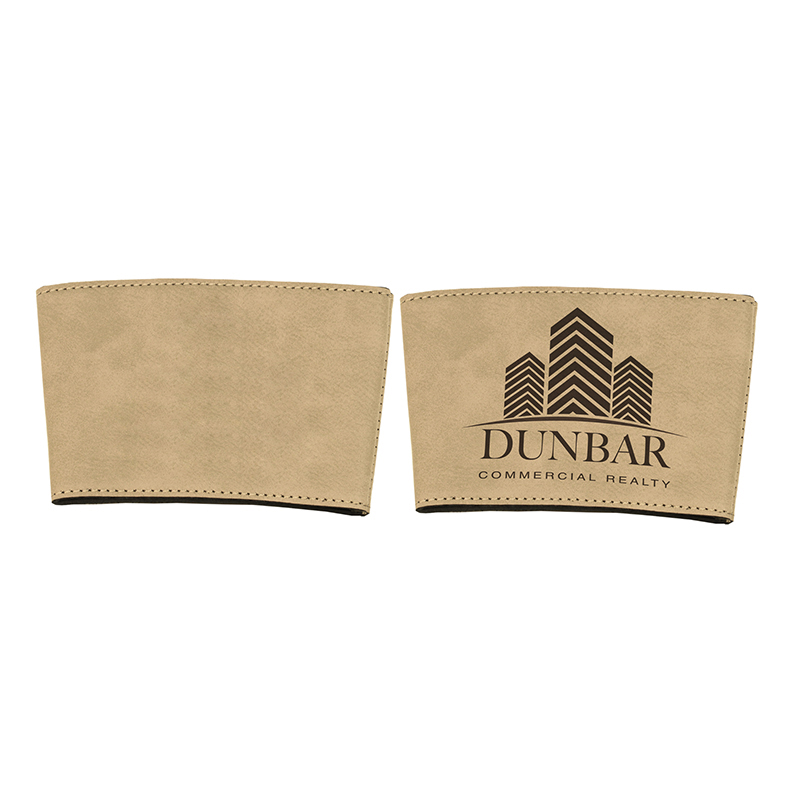 Lasierbare Kunstleder-Tassenhülle Lasierbare Kunstleder-Tassenhülle