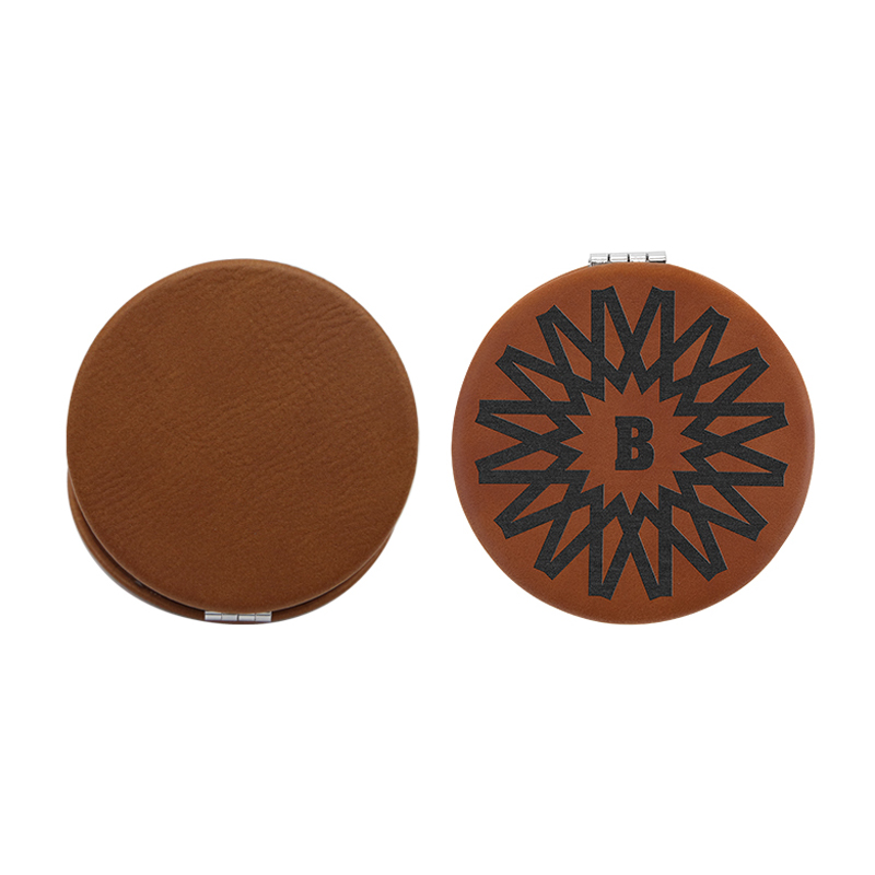 laserbarer Lederetten-Kompaktspiegel laserbarer Lederetten-Kompaktspiegel