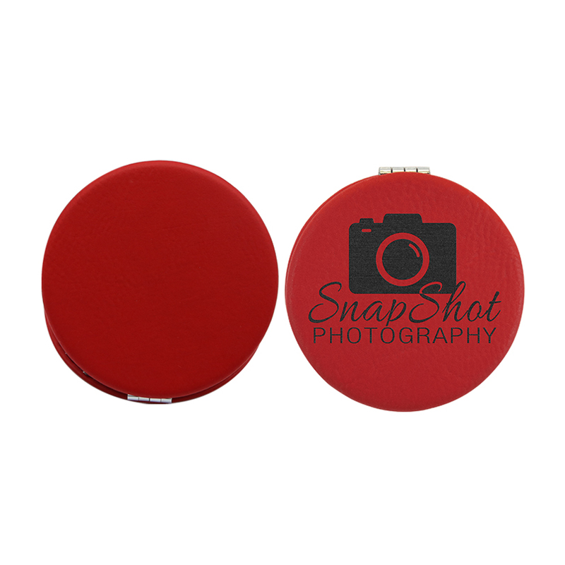 laserbarer Lederetten-Kompaktspiegel laserbarer Lederetten-Kompaktspiegel