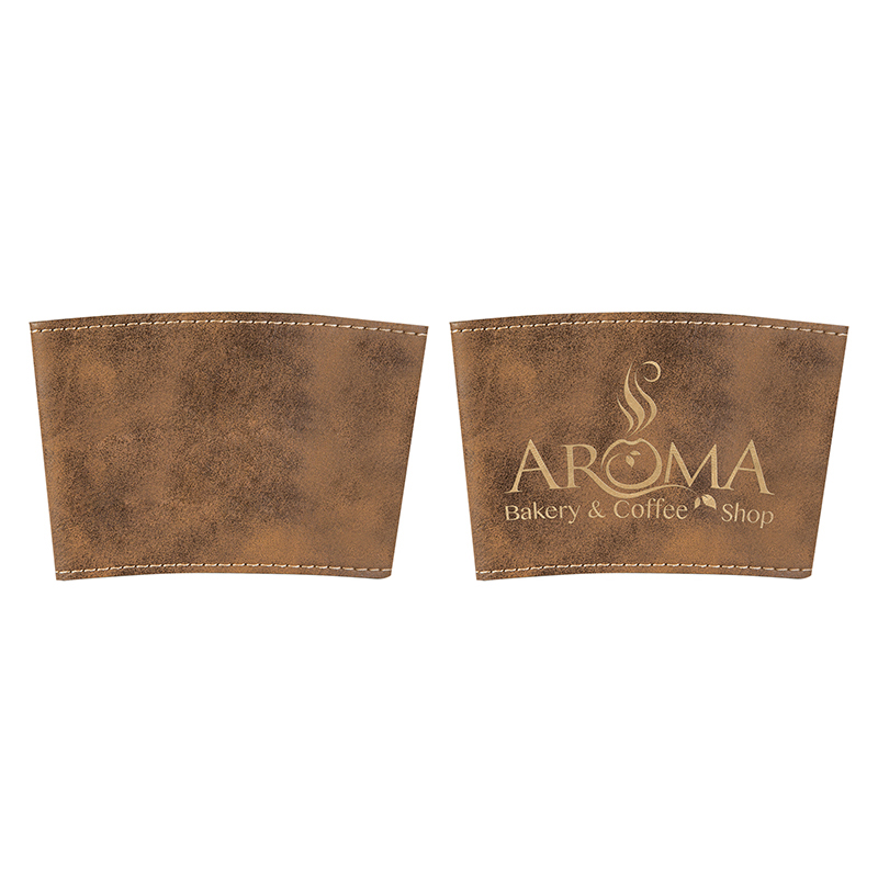 Lasierbare Kunstleder-Tassenhülle Lasierbare Kunstleder-Tassenhülle