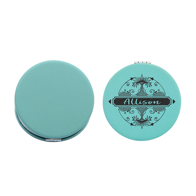 laserbarer Lederetten-Kompaktspiegel laserbarer Lederetten-Kompaktspiegel