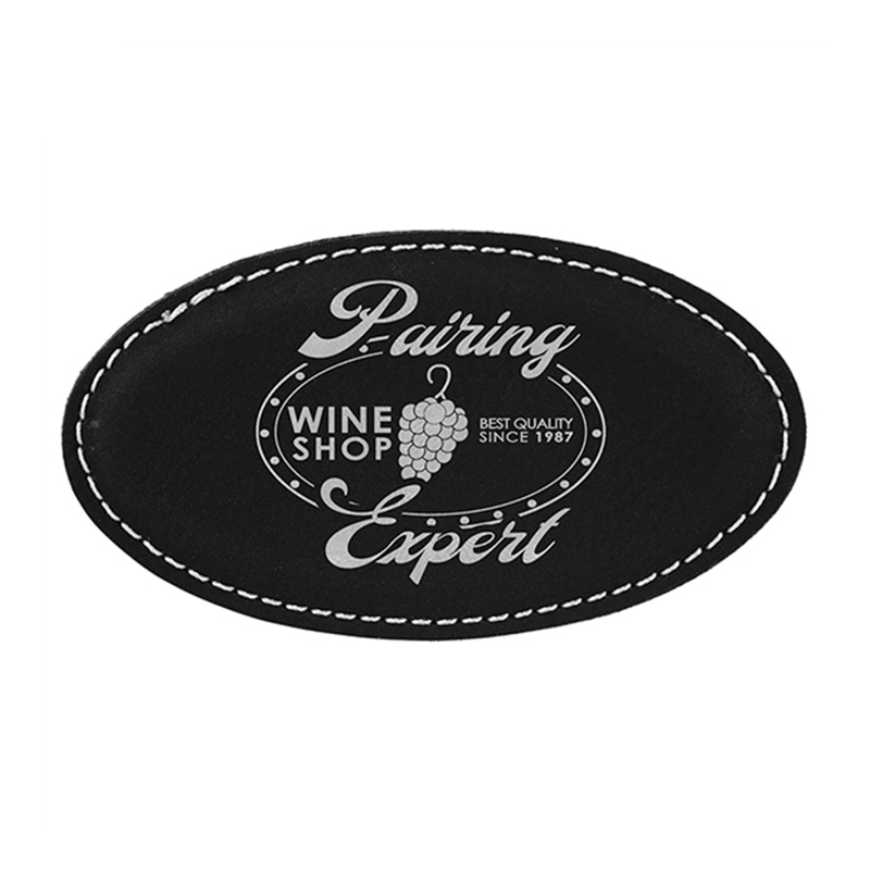 Ovale Namensschilder aus Kunstleder Ovale Namensschilder aus Kunstleder