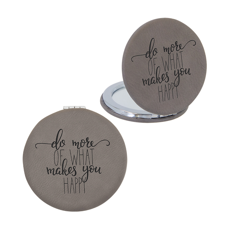 laserbarer Lederetten-Kompaktspiegel laserbarer Lederetten-Kompaktspiegel