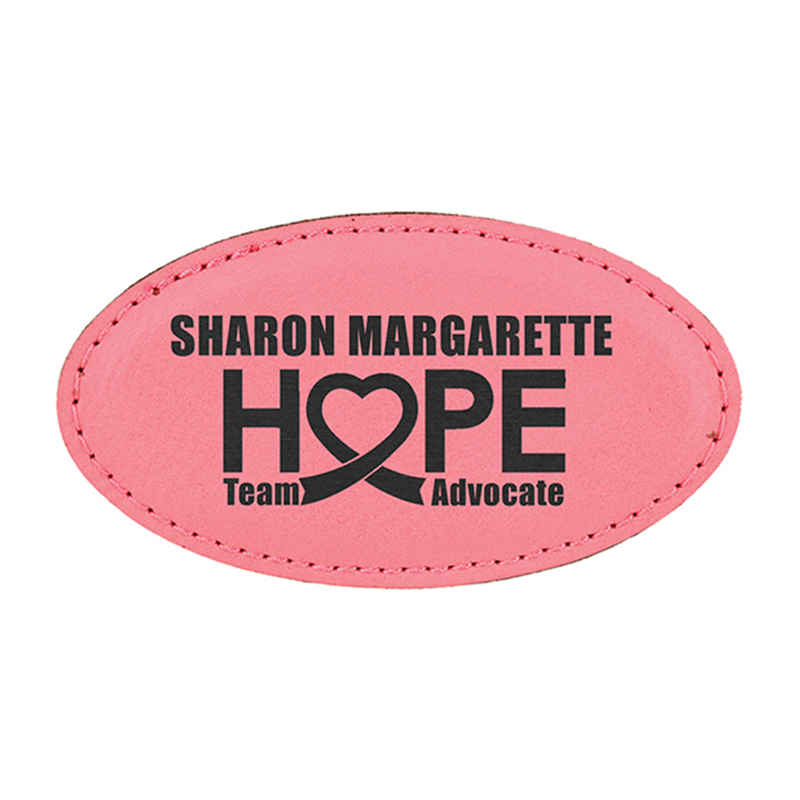 Ovale Namensschilder aus Kunstleder Ovale Namensschilder aus Kunstleder