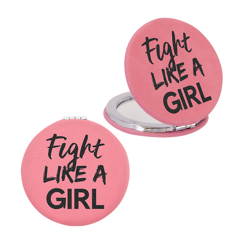 laserbarer Lederetten-Kompaktspiegel laserbarer Lederetten-Kompaktspiegel