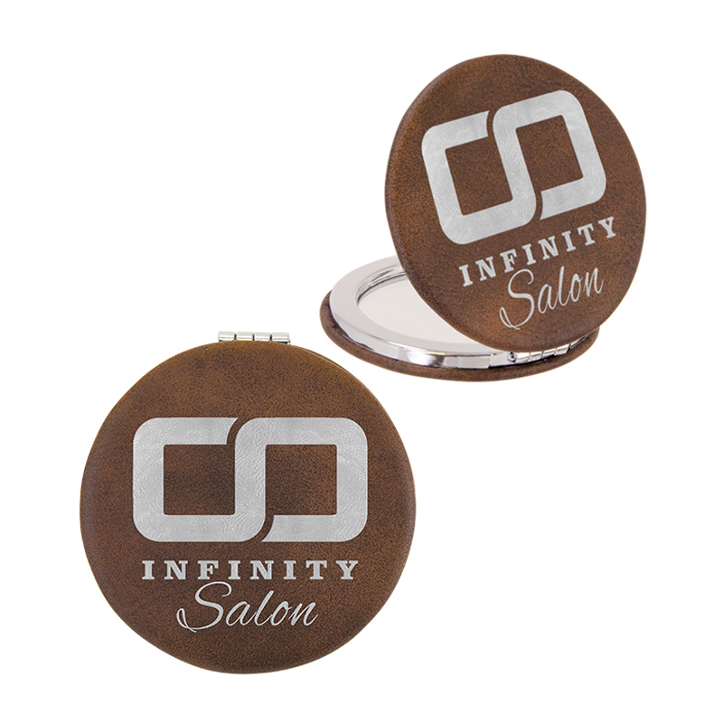 laserbarer Lederetten-Kompaktspiegel laserbarer Lederetten-Kompaktspiegel