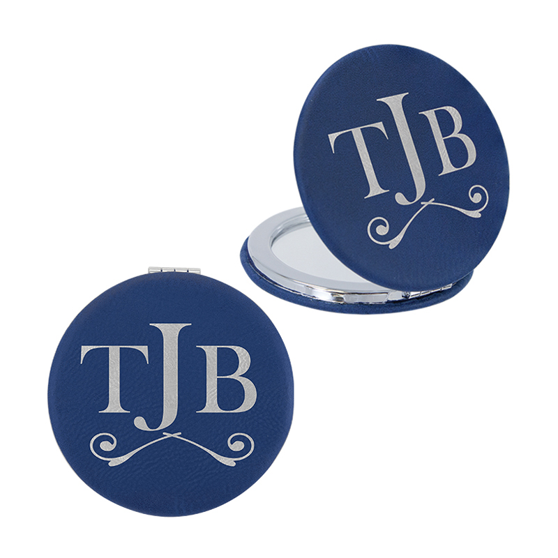 laserbarer Lederetten-Kompaktspiegel laserbarer Lederetten-Kompaktspiegel