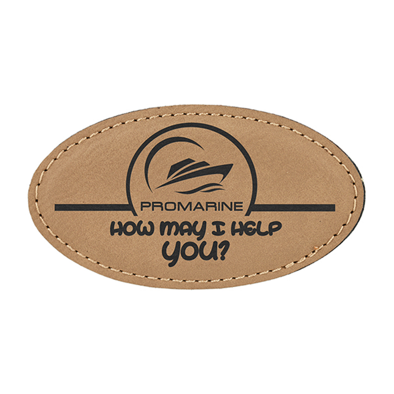 Laserbarer ovaler Abzeichenrohling aus Kunstleder mit Magnet Laserbarer ovaler Abzeichenrohling aus Kunstleder mit Magnet