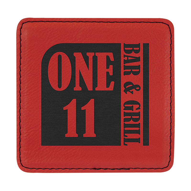 4' x 4' quadratische Kunstlederuntersetzer 4' x 4' quadratische Kunstlederuntersetzer