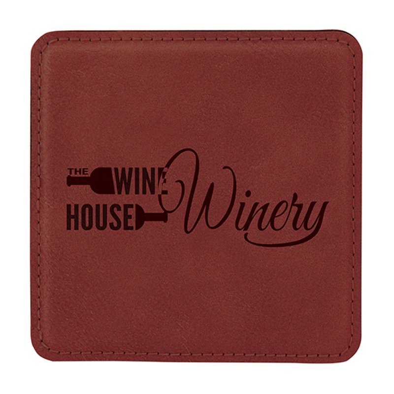 4' x 4' quadratische Kunstlederuntersetzer 4' x 4' quadratische Kunstlederuntersetzer