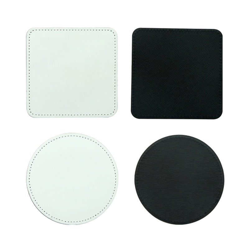 Sublimations-Tassenuntersetzer aus PU-Leder – rund Sublimations-Tassenuntersetzer aus PU-Leder – rund