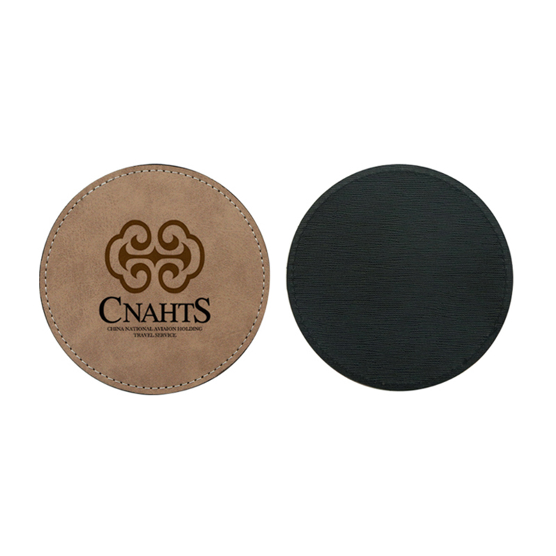 Sublimations-Tassenuntersetzer aus PU-Leder – rund Sublimations-Tassenuntersetzer aus PU-Leder – rund