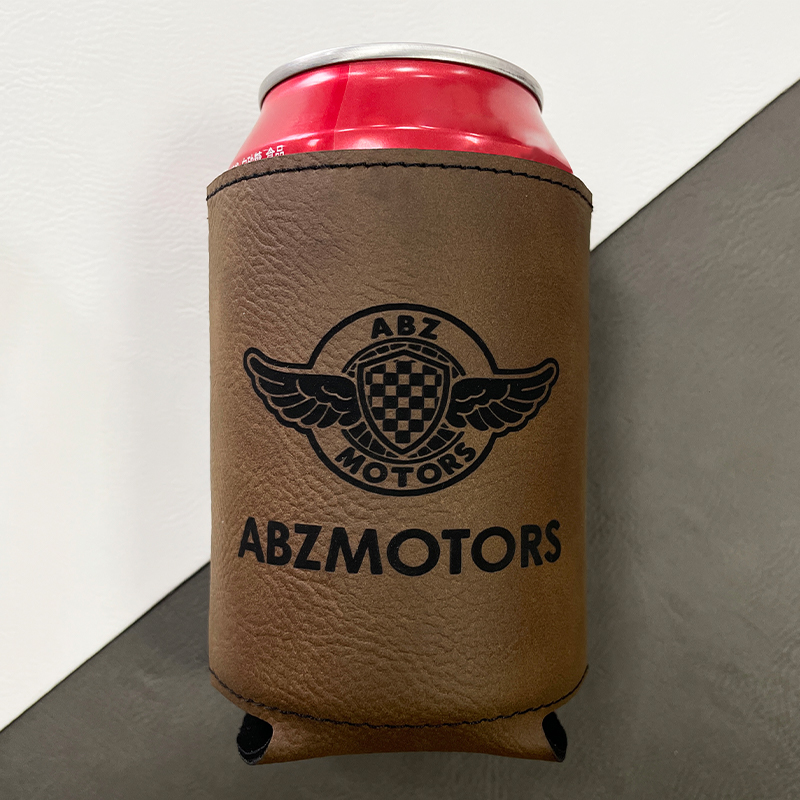 Laserbarer Getränkehalter aus Kunstleder Laserbarer Getränkehalter aus Kunstleder