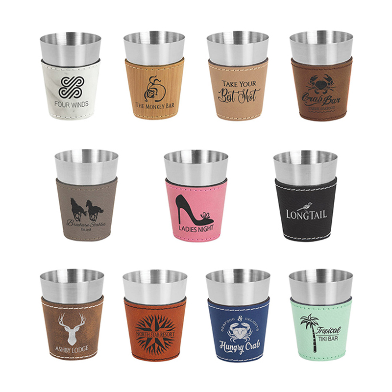 Kunstleder-Schnapsgläser