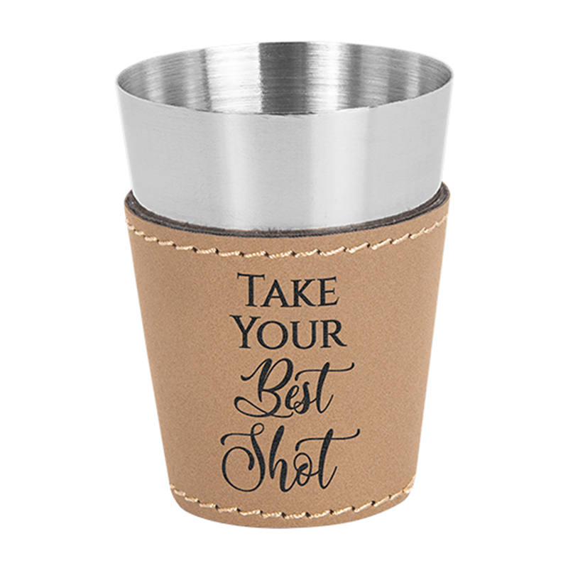 Kunstleder-Schnapsgläser Kunstleder-Schnapsgläser