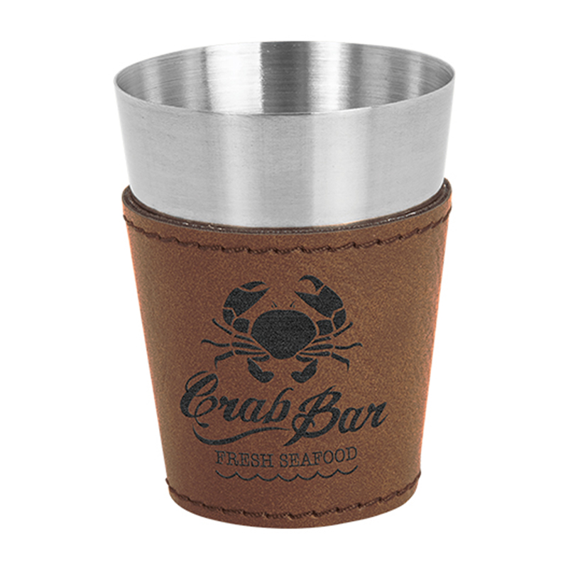 Kunstleder-Schnapsgläser Kunstleder-Schnapsgläser