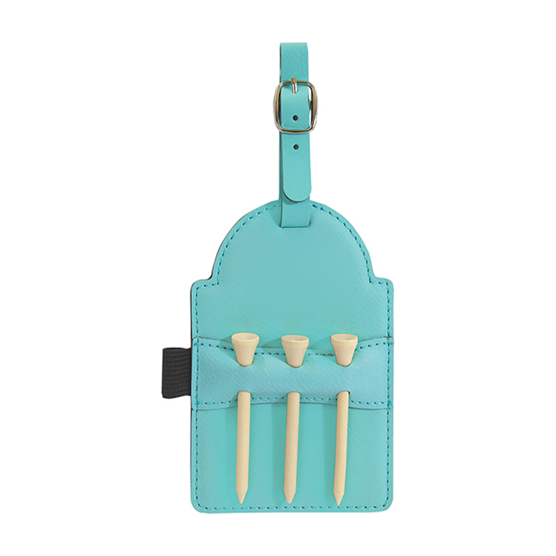 Laserbarer Kunstleder-Golftaschenanhänger Mit Tees Laserbarer Kunstleder-Golftaschenanhänger Mit Tees