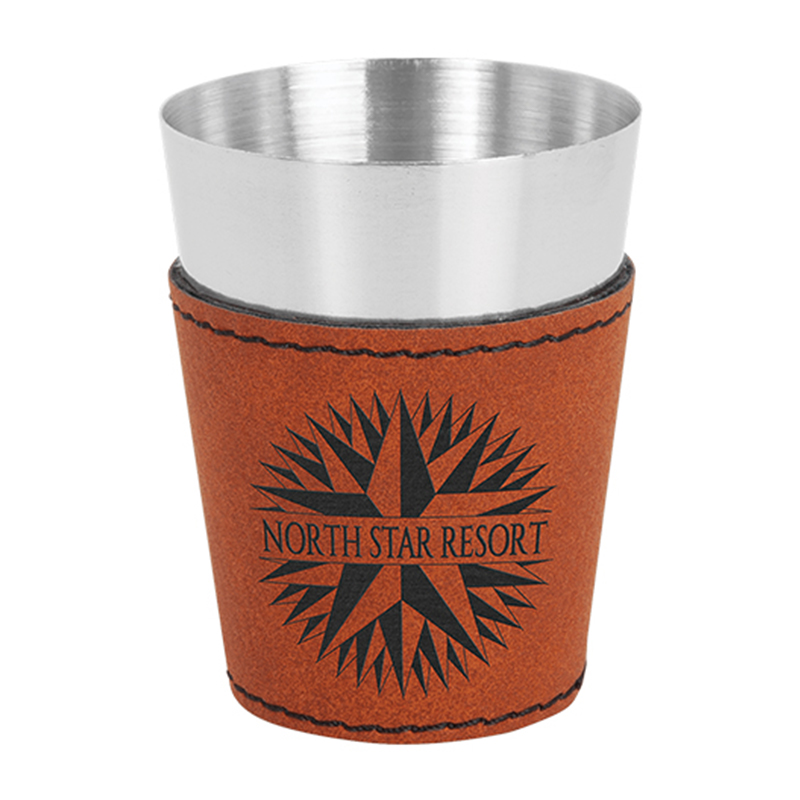 Kunstleder-Schnapsgläser Kunstleder-Schnapsgläser