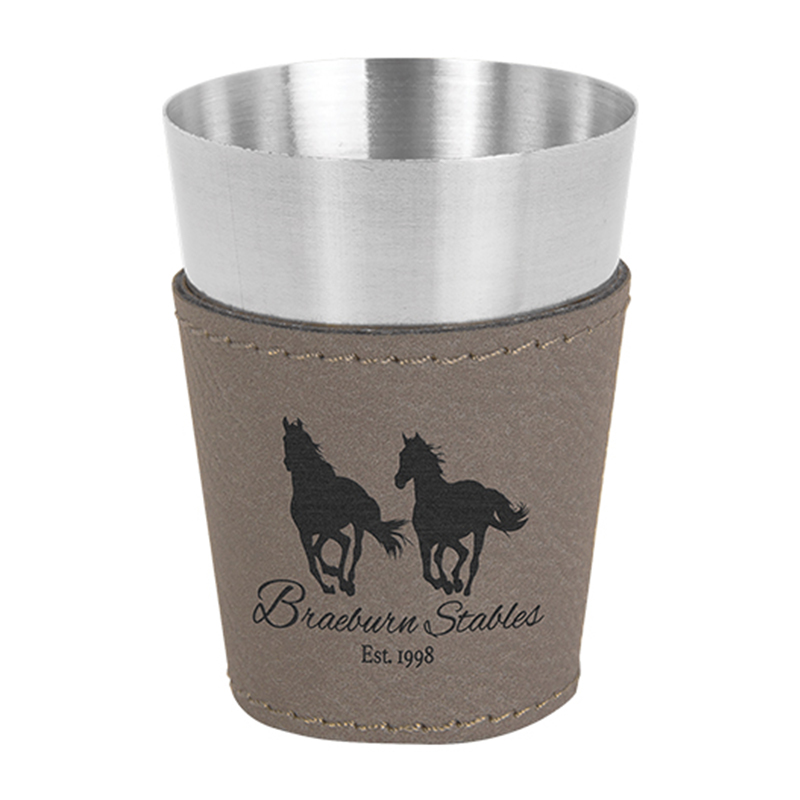 Kunstleder-Schnapsgläser Kunstleder-Schnapsgläser