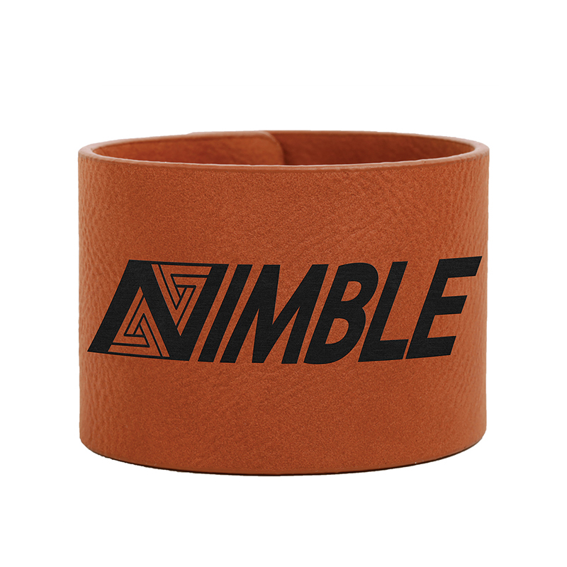 8 1/2' x 3/4' laserbares Manschettenarmband aus Kunstleder 8 1/2' x 3/4' laserbares Manschettenarmband aus Kunstleder