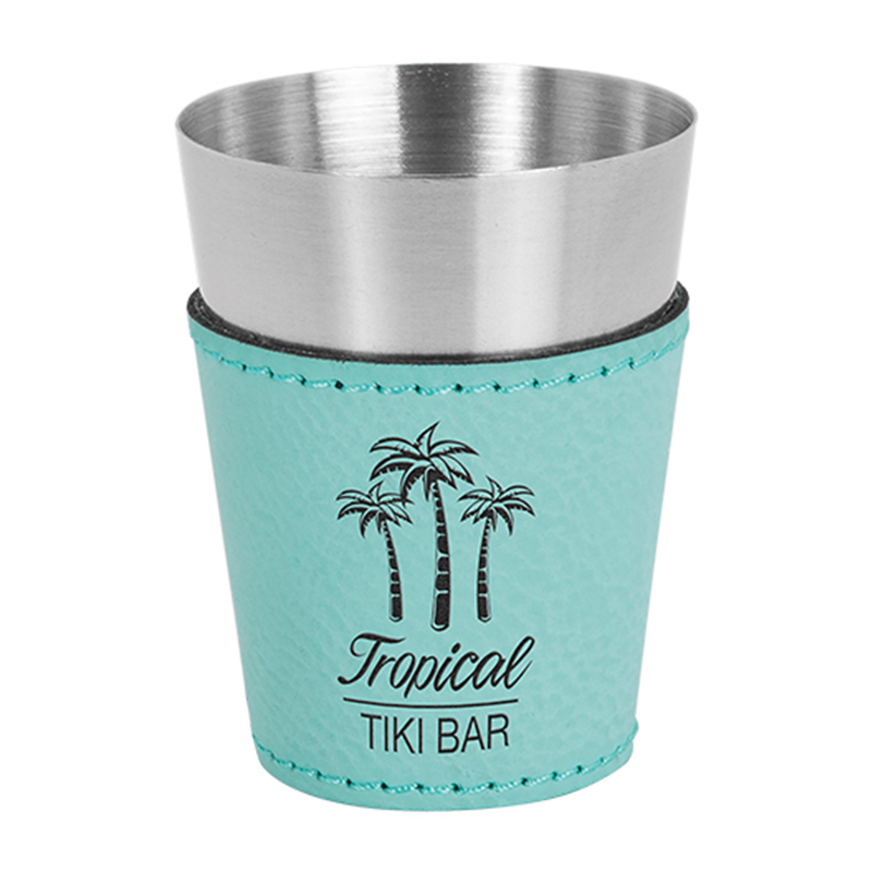 Kunstleder-Schnapsgläser Kunstleder-Schnapsgläser